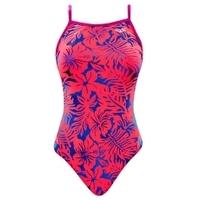 Girls Funnies Happy Hibiscus Foil Swimsuit - Pink