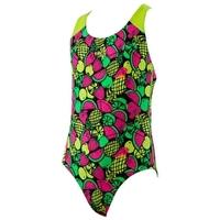 Girls Endurance 10 Fruit Cocktail Allover Splashback - Black and Green