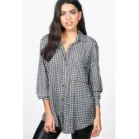 Gingham Oversized Shirt - multi