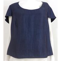 Gina Bacconi Size 22 Blue Capped Sleeve Top