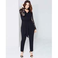 girls on film lace v neck jumpsuit