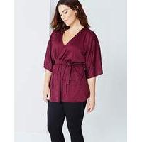 Girls On Film Kimono Sleeve Top With Tie