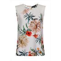 girls on film palm print lace vest top