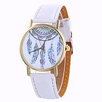 Girl Quartz Watch Clock Women Leather Casual Dress Women\'s Feather Wristwatch Cool Watches Unique Watches