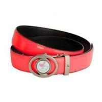 girls golf adjustable length belt rose red