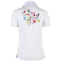 girls golf filled heart polo ladies small white