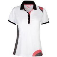 Girls Golf Big Circle Polo Shirt Small - White