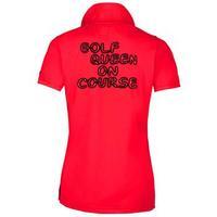 Girls Golf Queen on Course Polo Shirt Small - Red