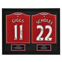 giggs and scholes hand signed shirts