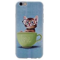 Glasses Cat Pattern TPU High Purity Soft Phone Case for iPhone 7 7Plus 6S 6Plus SE 5S 5