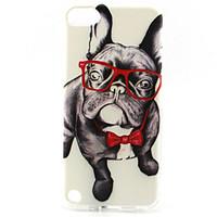 Glasses Dog Painting Pattern TPU Soft Case for iPod Touch 5