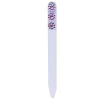 Glass Nail File With Floral Crystals