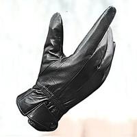 Gloves Sports Gloves Men\'s Cycling Gloves Autumn/Fall / Winter Bike Gloves Keep Warm / Windproof / Lambskin LeatherFull-finger Gloves /