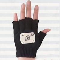 Gloves Inspired by Naruto Hatake Kakashi Anime Cosplay Accessories Gloves Black Wool Male