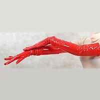 Gloves Ninja Zentai Cosplay Costumes Red Solid Gloves PVC Unisex Halloween Christmas