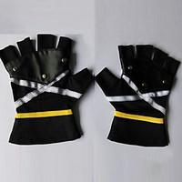 Gloves Inspired by Kingdom Hearts Sora Anime/ Video Games Cosplay Accessories Gloves Black / Silver Terylene Male
