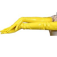 Gloves Ninja Zentai Cosplay Costumes Yellow Solid Gloves PVC Unisex Halloween / Christmas