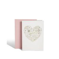 Glitter Heart Wedding Card