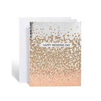Glitter Ombre Wedding Day Card