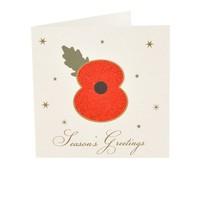 Glitter Poppy Christmas Cards