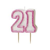 Glitz Number Candle Age 21