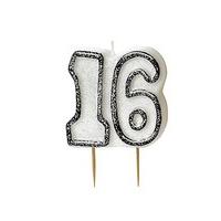 Glitz Number Candle Age 16