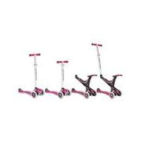globber evo 5 in 1 scooter deep pink