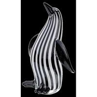 Glass Striped Penguin Ornament