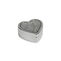 Glitter heart shaped trinket box