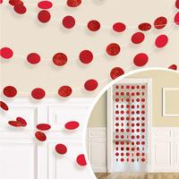 Glitter String Decoration Red