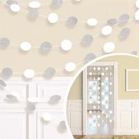 Glitter String Decoration White