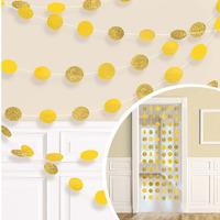 Glitter String Decoration Yellow