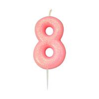 Glitter Birthday Candle Number 8...
