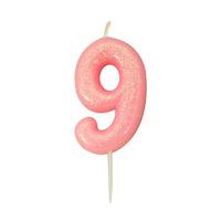 Glitter Birthday Candle Number 9...