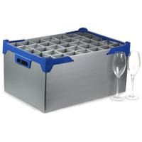 Glass Jack Champagne Flute Storage Box 35 Compartments 240mm (Pack of 5)