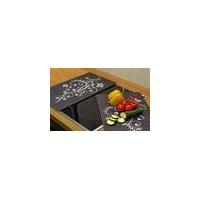 Glass Chopping Boards / Hob Covers, set of 2, 52 x 30 cm