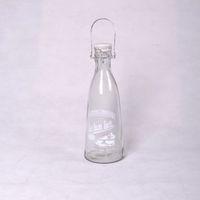 glass milk bottle with clip lid 1lt