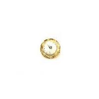 glass crystal diamante buttons 13mm gold