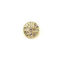 Glass Crystal Diamante Buttons 20mm Gold