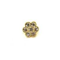 Glass Crystal Diamante Buttons 16mm Gold