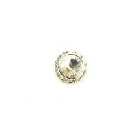 Glass Crystal Diamante Buttons 16mm Silver