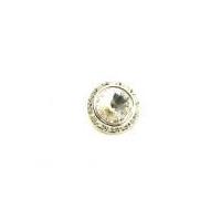 glass crystal diamante buttons 16mm silver