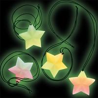 glow in the dark star necklaces pack of 5