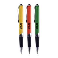 GLO Ballpoint Pen Line Width 0.7mm Black Ink (Assorted Colours) - 1 x Pack of 3 Ballpoint Pens