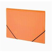 GLO (A4) Elasticated Polypropylene Folder (Orange) - 1 x Pack of 12 Folders