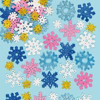 Glitter Foam Snowflake Stickers (Per 3 packs)