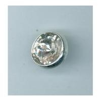 Glass Crystal Diamante Buttons 12.5mm Silver