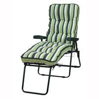 Glendale Green Stripe Deluxe Lounger Chair