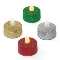 Glitter LED Tealights (Pack of 4)