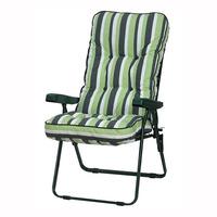 Glendale Green Stripe Deluxe Recliner Chair
